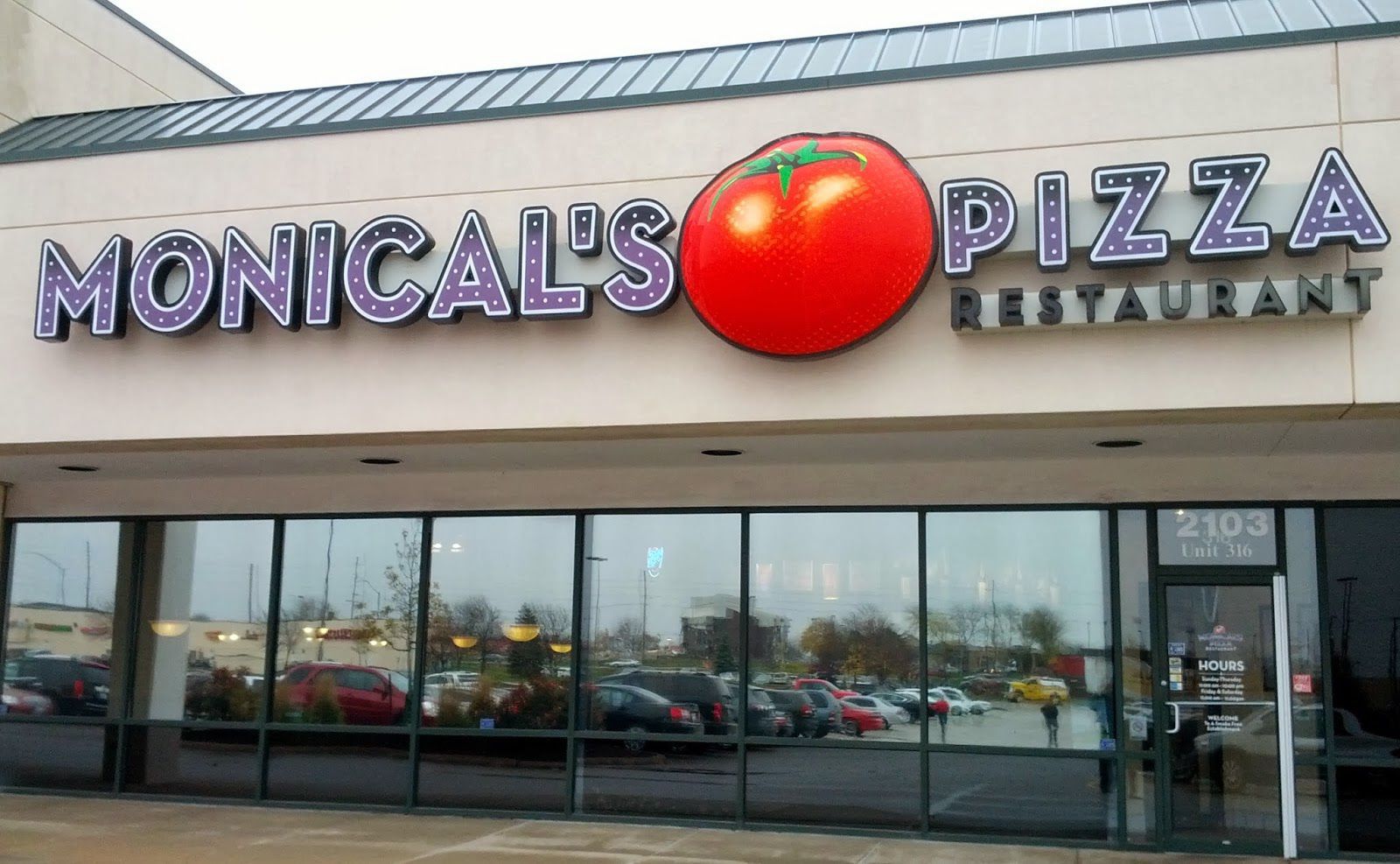 Monical's Pizza - 4.5 stars (Normal location) & 4.4 stars (Bloomington location)
